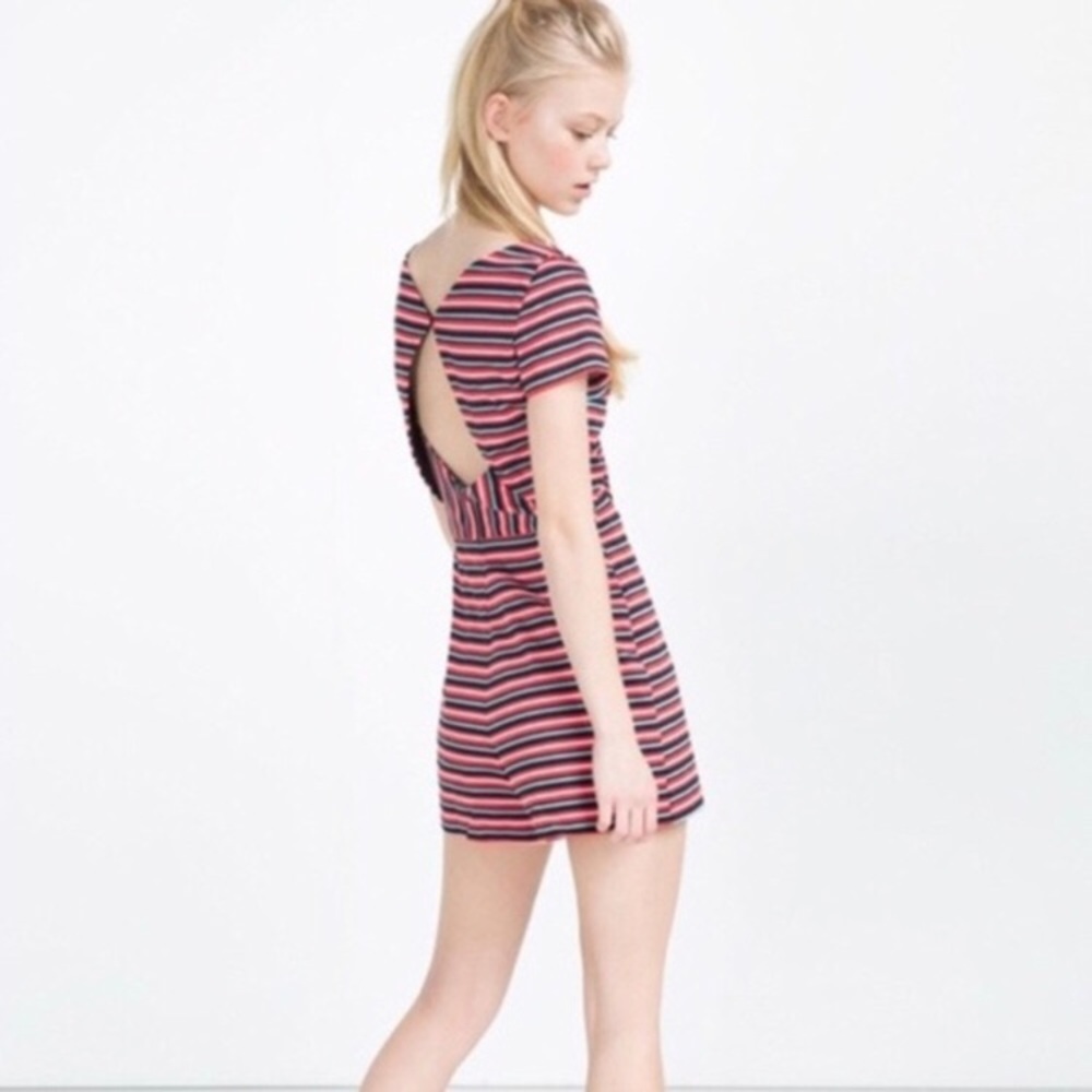 ZARA Red White & Blue Skort Romper